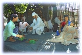 Shri Sai medicating the poor and needy